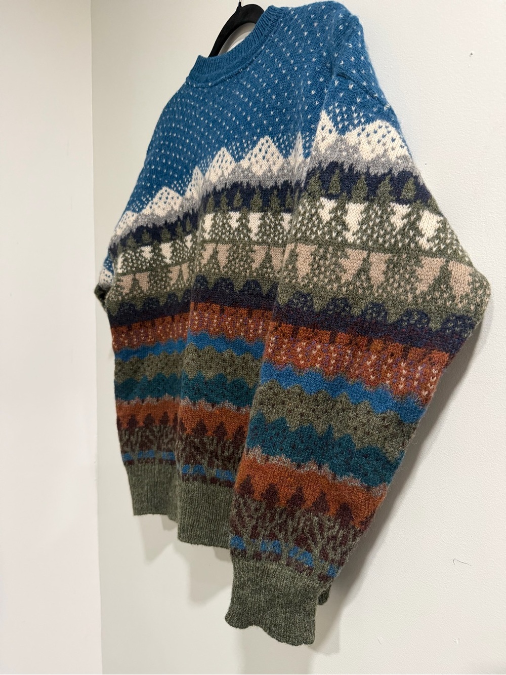 Pendleton Multicolor Fair Isle Crewneck Sweater - Blue, Green, Rust, Cream
